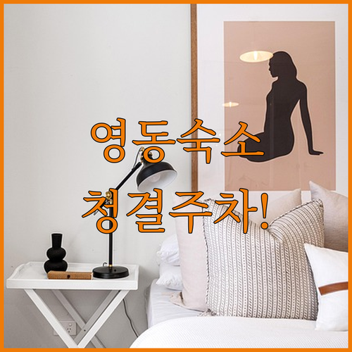 영동양강초등학교 방문객을 위한 영동 숙소 3곳 청결도와 주차 시설 비교 사진